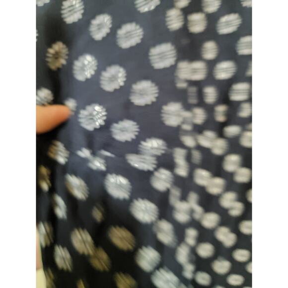 1. State Women's Floral Jumpsuit Embroidered Detail V Neck Blue Leg Slits Large - Picture 7 of 13